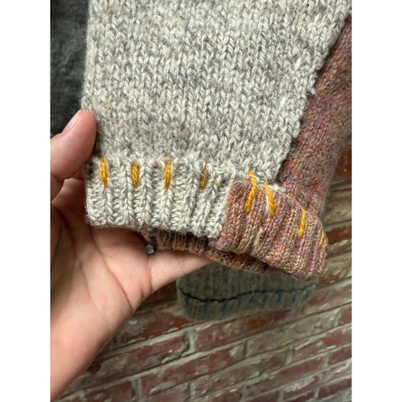 AS‎ IS Crispina FFrench Designs OS Handmade Patchwork Art-to-Wear Hoodie Sweater - Picture 16 of 16